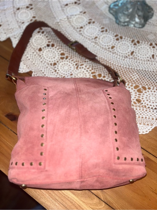 Anabaglish Handbags - Anabaglish Suede Crossbody Bag in Dusty Pink